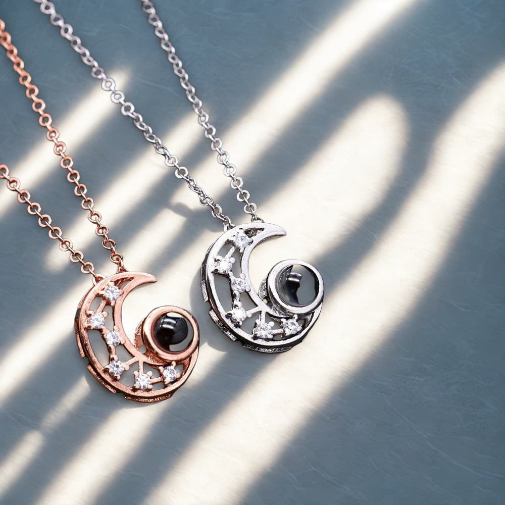 Moon ketting maan gift foto ketting projectie