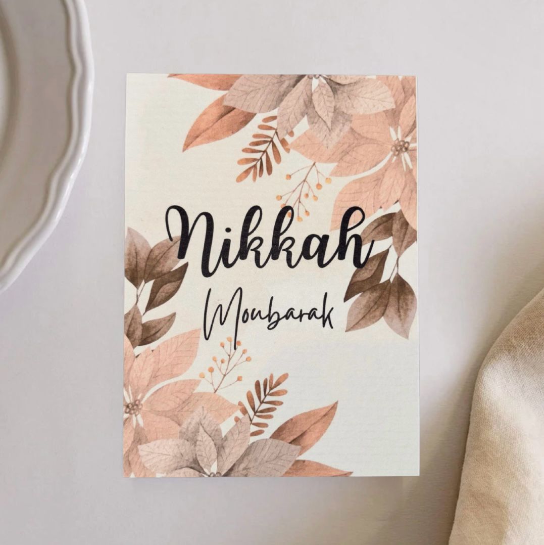 Nikkah Mubarak wenskaart cadeau