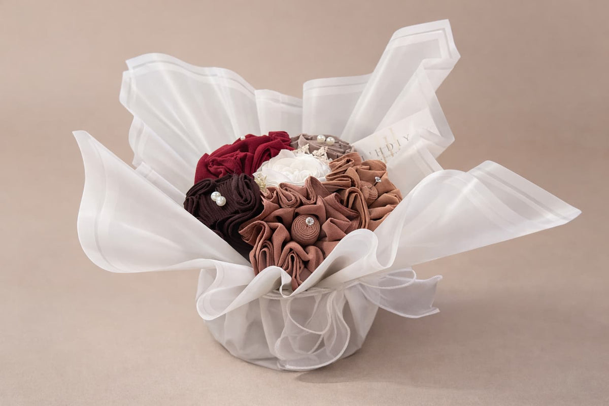 Beautiful hijab bouquet gift for a hijabi woman