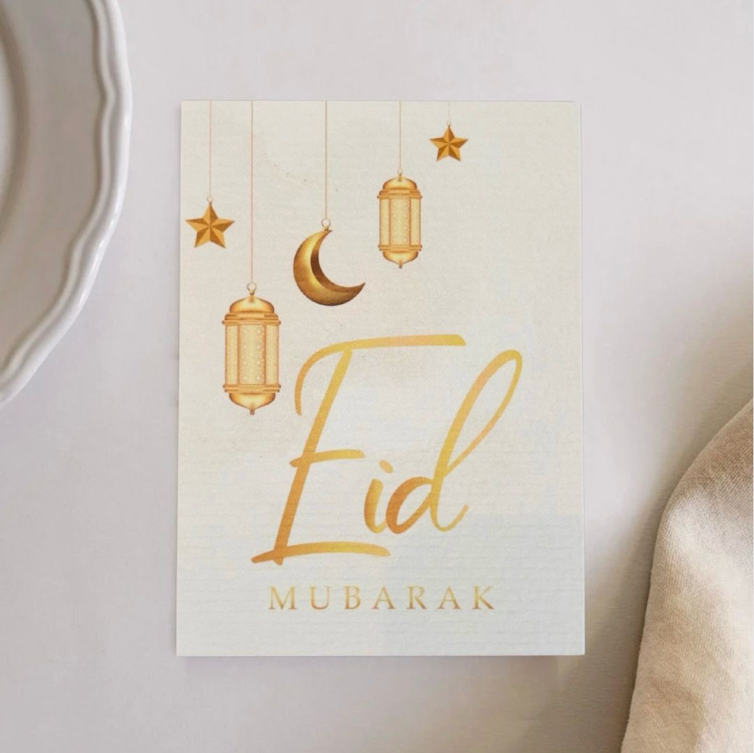 Eid Mubarak wenskaart cadeau suikerfeest offerfeest