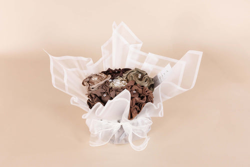 Brown hijab bouquet by l' hdiya perfect gift for her