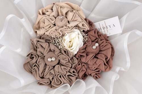 Khimar bouquet by Lhdiya the perfect gift for her wearing a hijab