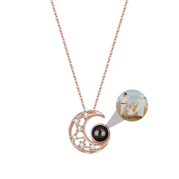 Moon ketting maan gift foto ketting projectie